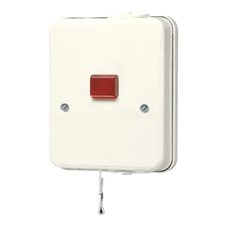 Pull cord switch 16 A / 250 V ~, дюропласт, AP 600, слоновая кость, vertical