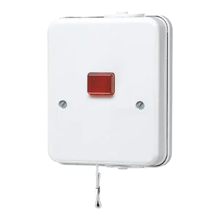 Pull cord switch 16 A / 250 V ~, дюропласт, AP 600, белый, vertical