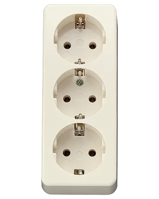 SCHUKO®-розетка, 3-ная · винтовые зажимы