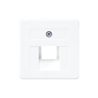 Centre plate for 1-gang modular jack socket (8-pole)