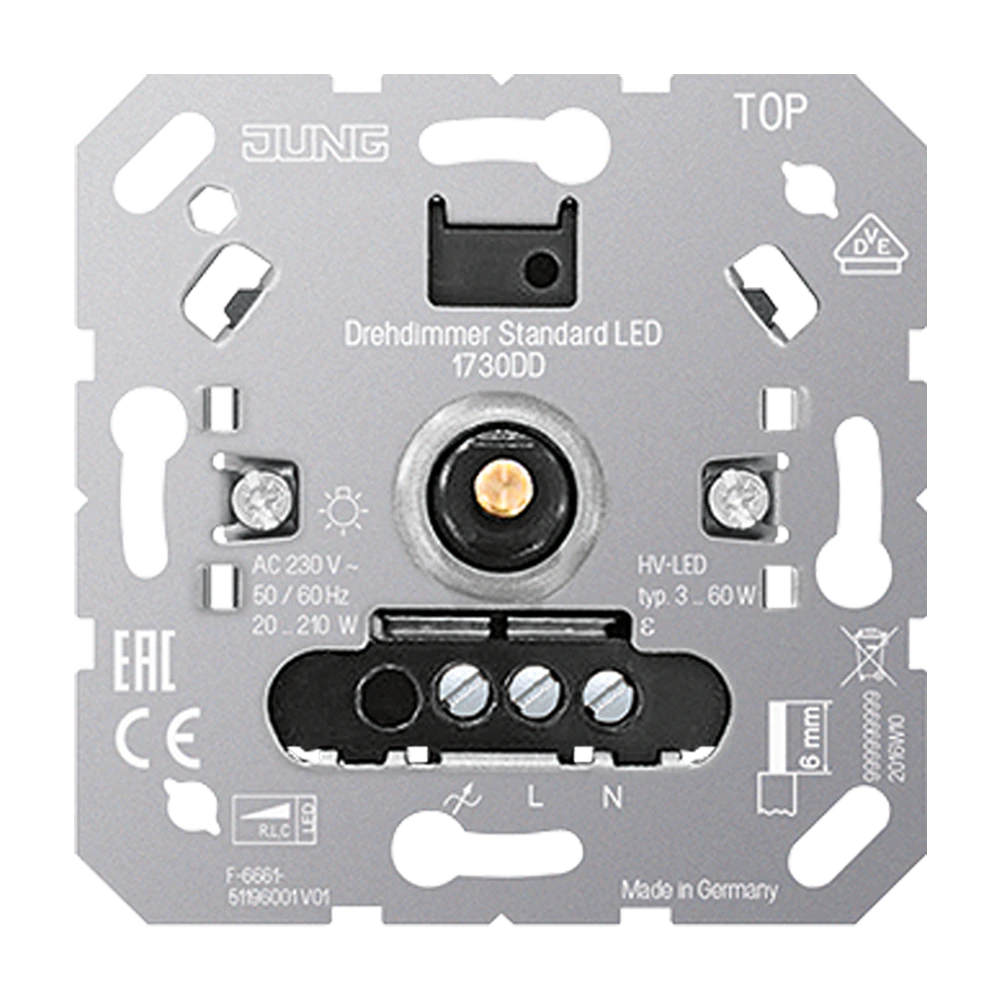 Standard rotary dimmer LED — JUNG Mechanisms, Ivory, art. 1730DD