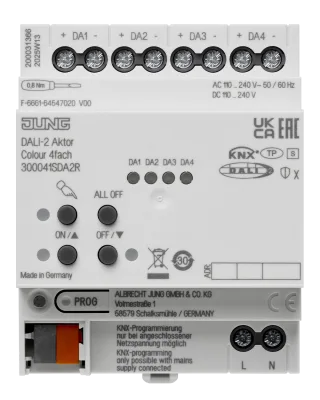Актуатор DALI-2 Colour, 4 группы · для шинных модулей KNX