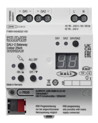 Шлюз DALI-2 Colour, 2 группы · для шинных модулей KNX