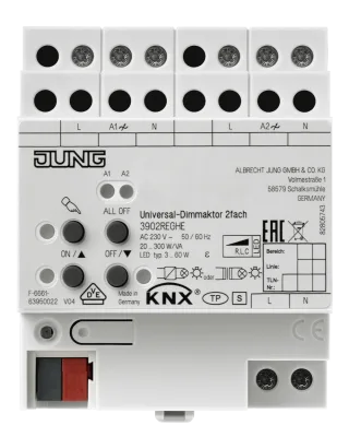 Универсальный LED диммер 2 группы · для шинных модулей KNX