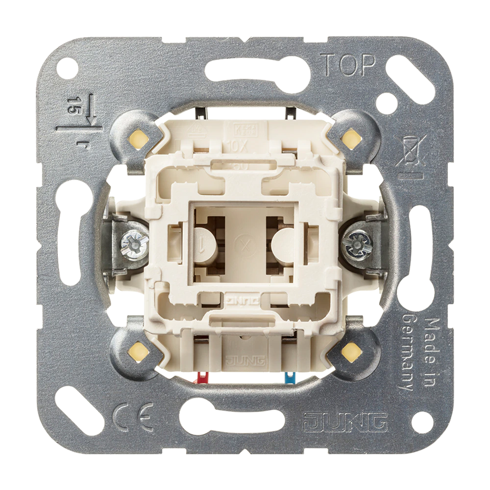 1-gang push-button (insert), 1-pole, 1-way NO contact with separate contacts for indicator light — JUNG Mechanisms, Ivory, art. 534U