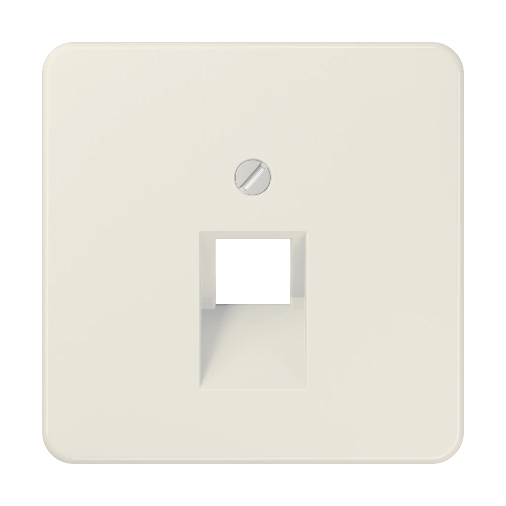 Centre plate for 1-gang modular jack socket (8-pole) — JUNG Mechanisms, Ivory, art. 569-1UA