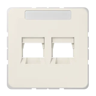 Centre plate for modular jack sockets