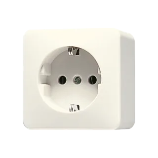 Штепсельная розетка SCHUKO для накладного монтажа 16A 250V ~ ; слоновая кость