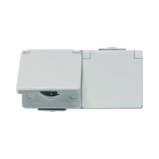 SCHUKO®-розетка, 2-ная · IP44 · винтовые зажимы