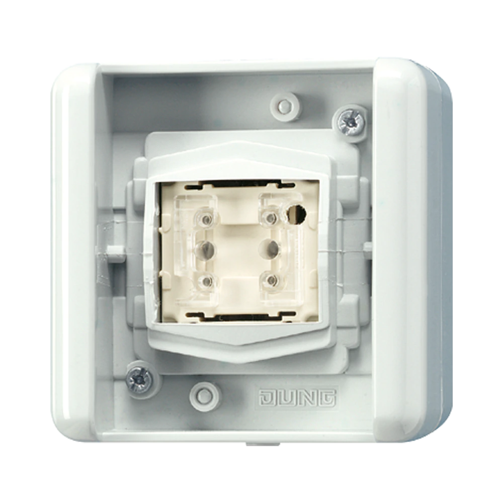 1-gang push-button BCU, neutral position — JUNG WG 800, Ivory, art. 8471.02LEDW