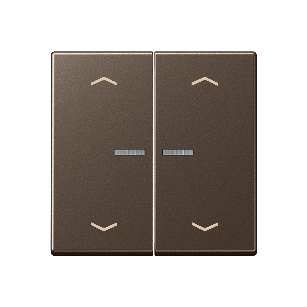 Rocker with lens and arrow symbols for KNX push-button 2-gang — JUNG A 550, Mocha, art. A102KO5PMO