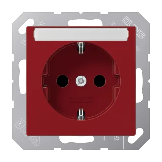 SCHUKO® socket with contact protection and inscription field · child protection · screwless terminals