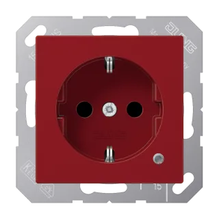 SCHUKO® socket with pilot light and contact protection · child protection · screwless terminals · illuminated