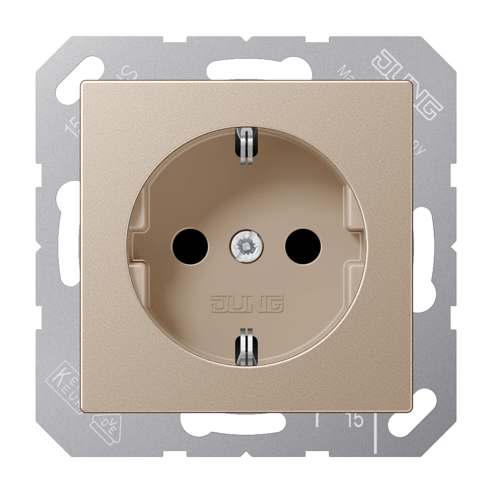 SCHUKO® socket — JUNG A 550, Champagne, art. A1520CH