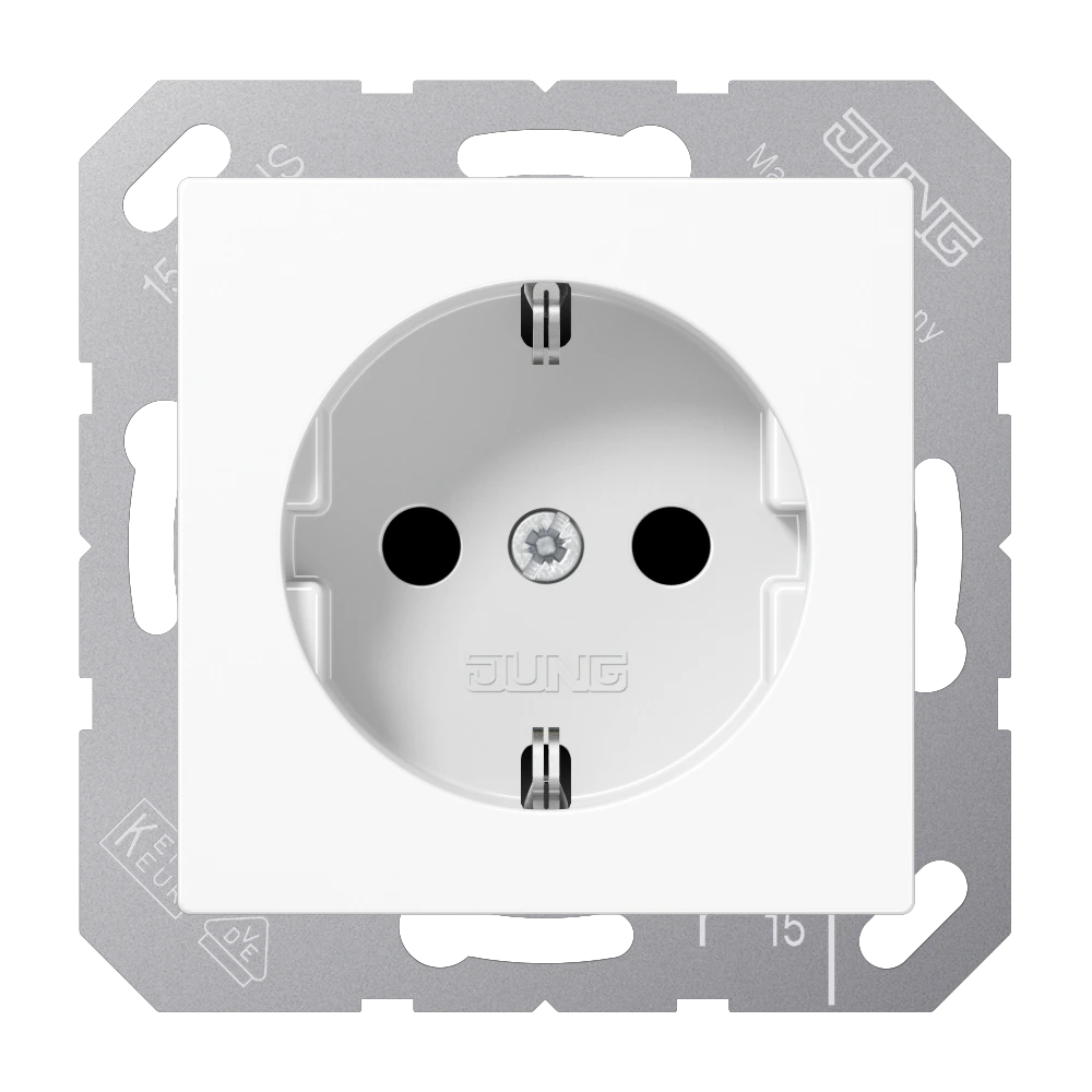 SCHUKO®-розетка — JUNG A 550, Белый, арт. A1520WW