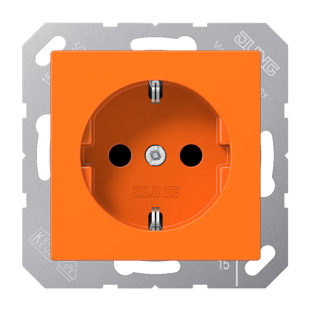 SCHUKO® socket with contact protection — JUNG A 550, _, art. A1521BFKIO