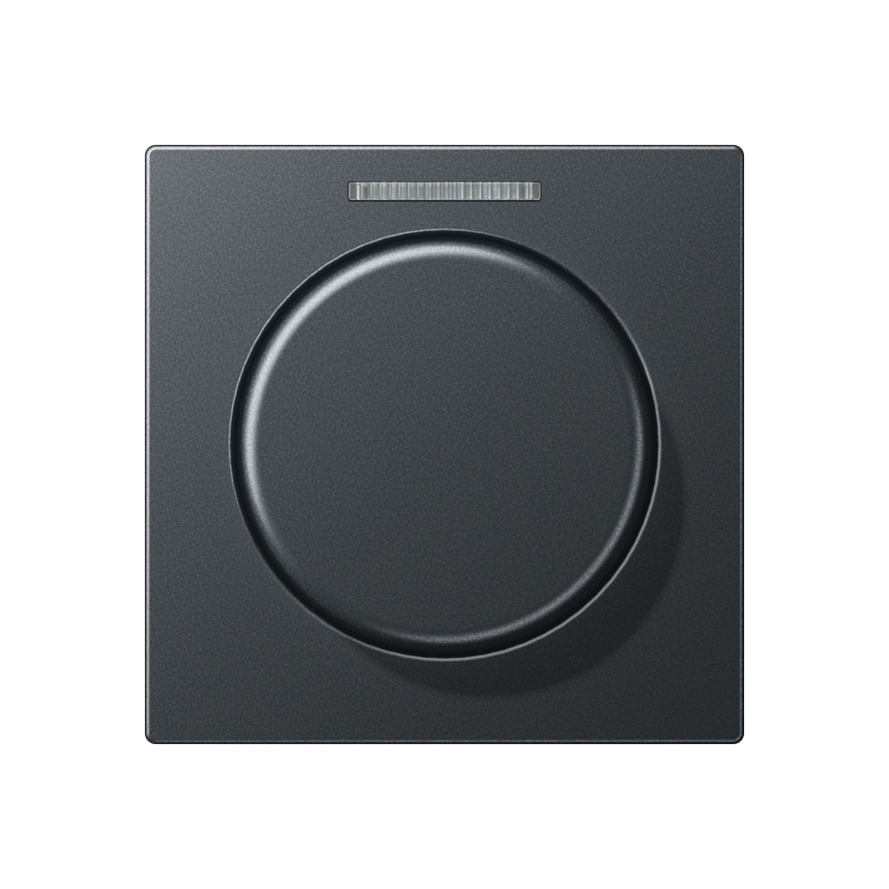 Centre plate with knob and lens for rotary sensor — JUNG A 550, Matt Anthracite, art. A1540BFKO5ANM