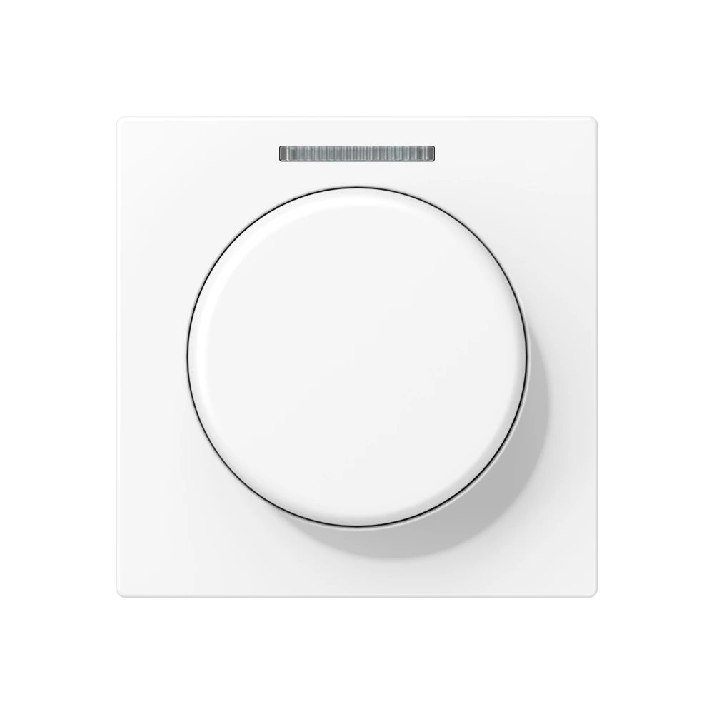 Centre plate with knob and lens for rotary sensor — JUNG A 550, Matt White, art. A1540BFKO5WWM