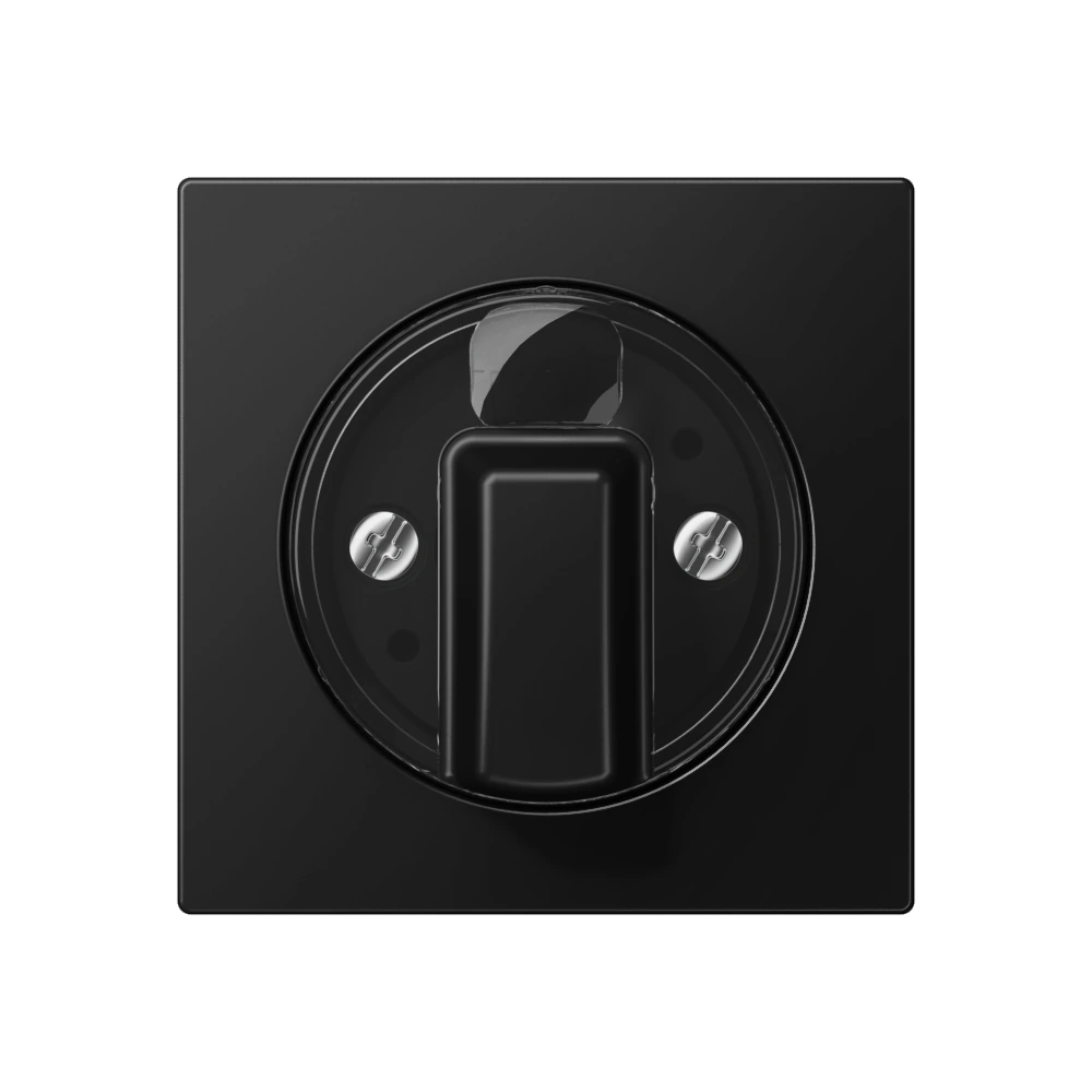 Centre plate with knob for rotary switch — JUNG A 550, Matt Black, art. A1541BFSWM