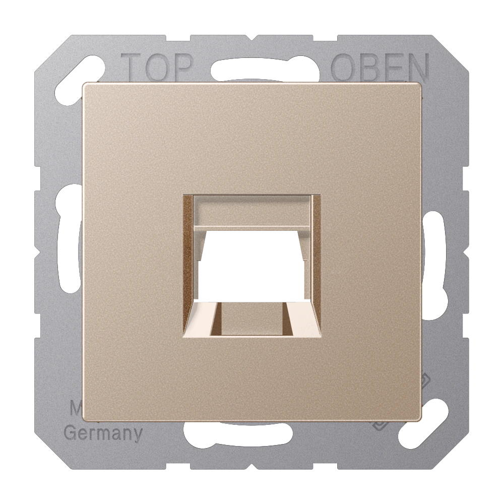 Centre plate for modular jack sockets — JUNG A 550, Champagne, art. A1569-15WECH