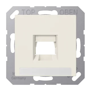 Centre plate for modular jack sockets · RJ45 / data · Cat.6A