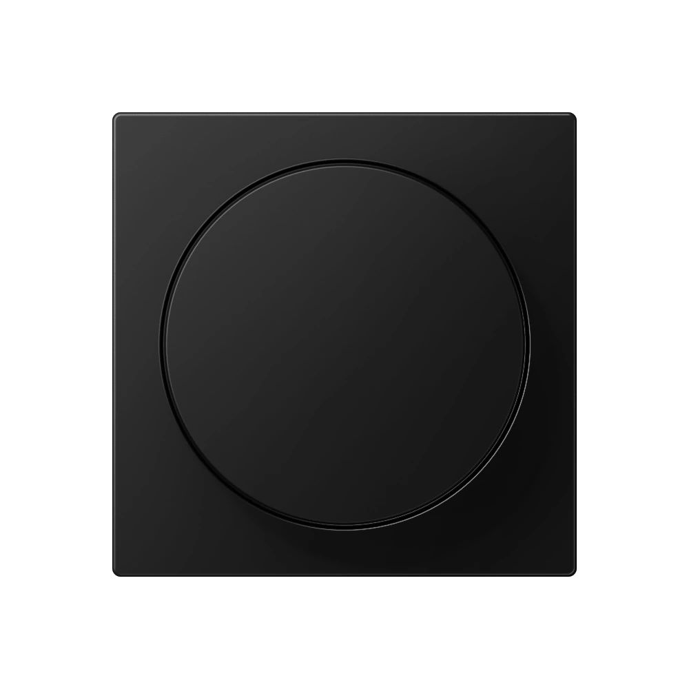 Centre plate with knob — JUNG A 550, Matt Black, art. A1740BFSWM