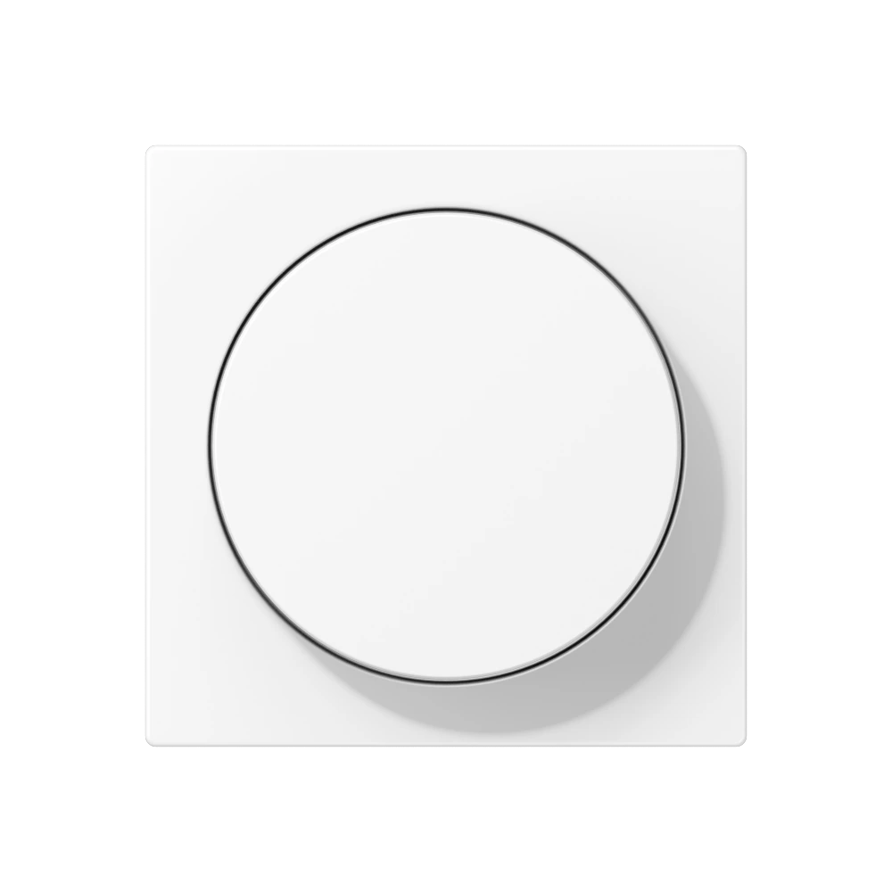 Centre plate with knob — JUNG A 550, Matt White, art. A1740BFWWM