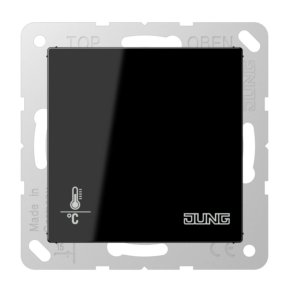 Room autostat with push-button interface 4-gang — JUNG A 550, Black, art. A2178BFORTSSW