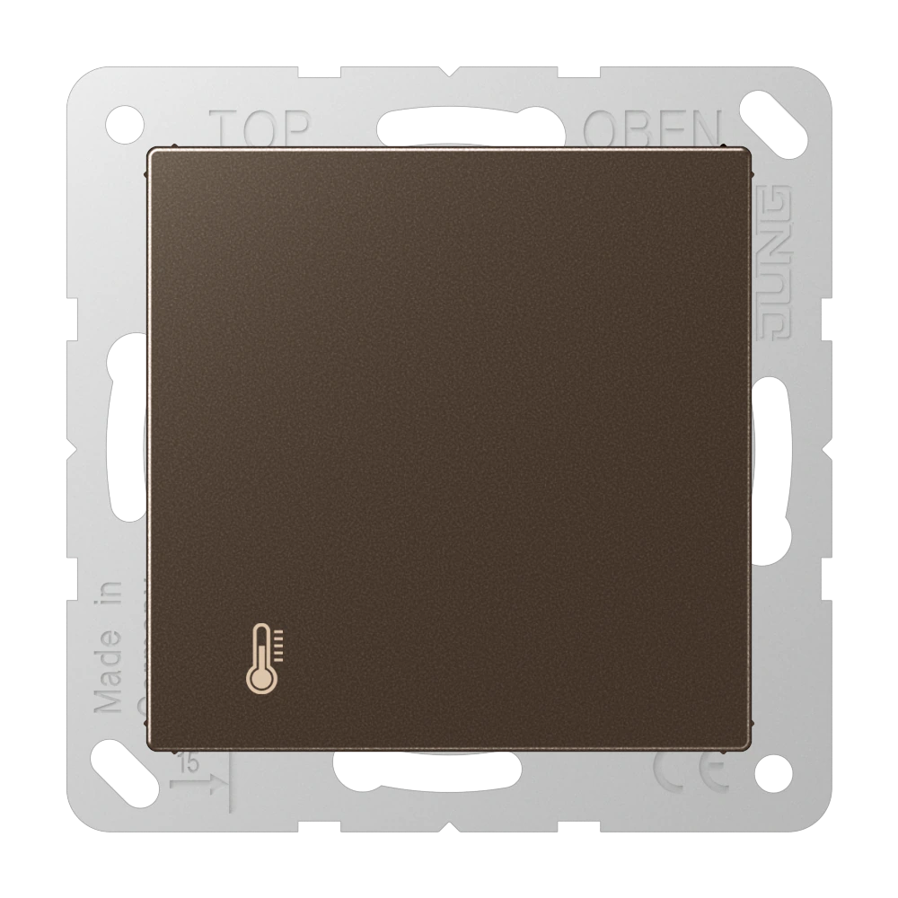 Room autostat with push-button interface 4-gang — JUNG A 550, Mocha, art. A2178ORTSMO