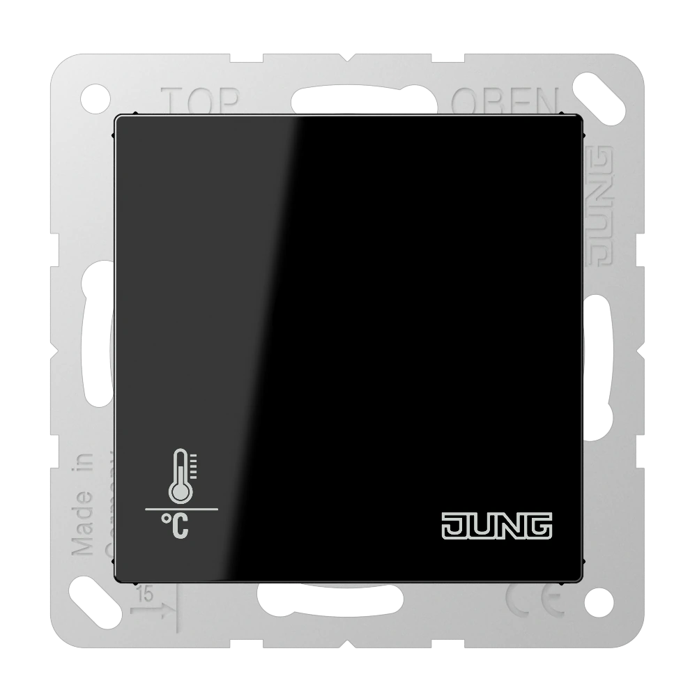Room autostat with push-button interface 4-gang — JUNG A 550, Black, art. A2178ORTSSW