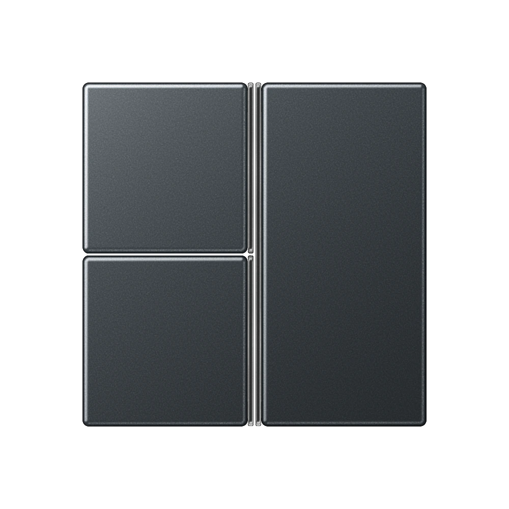 Cover kit 3-gang, complete — JUNG A 550, Matt Anthracite, art. A403TSAANM