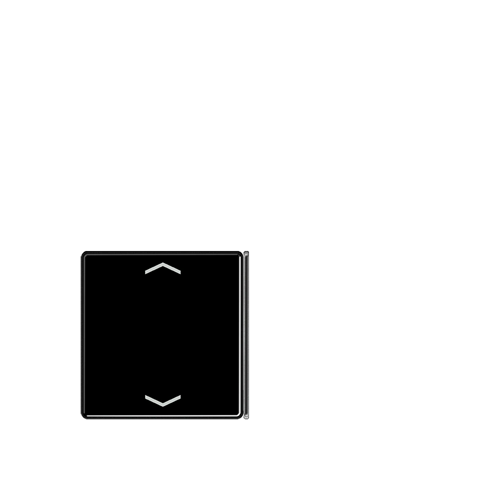 Cover 4-gang with symbols, for button 2 or 3 — JUNG A 550, Black, art. A404TSAPSW23