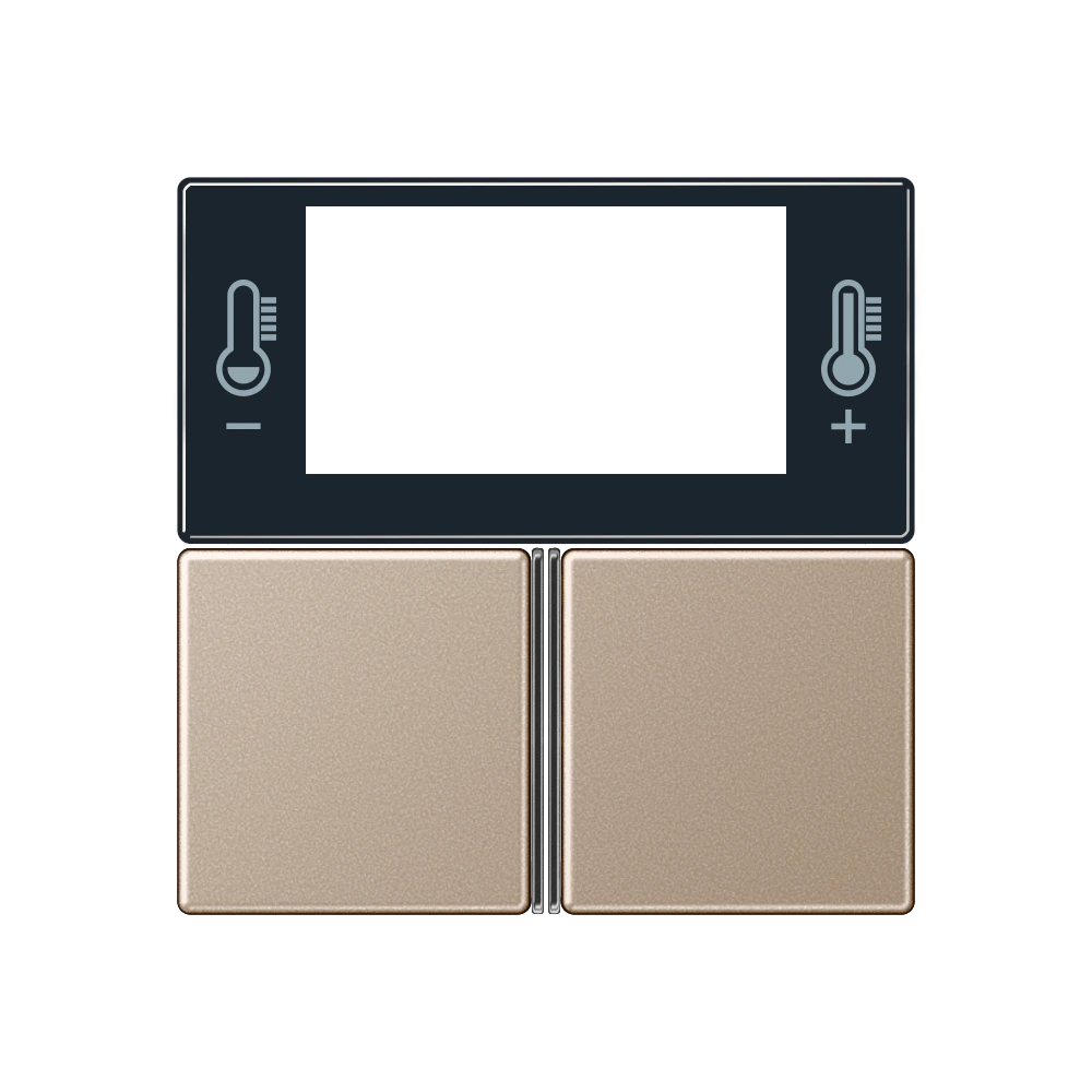 Cover kit for room controller display module, complete — JUNG A 550, Champagne, art. A4093TSACH
