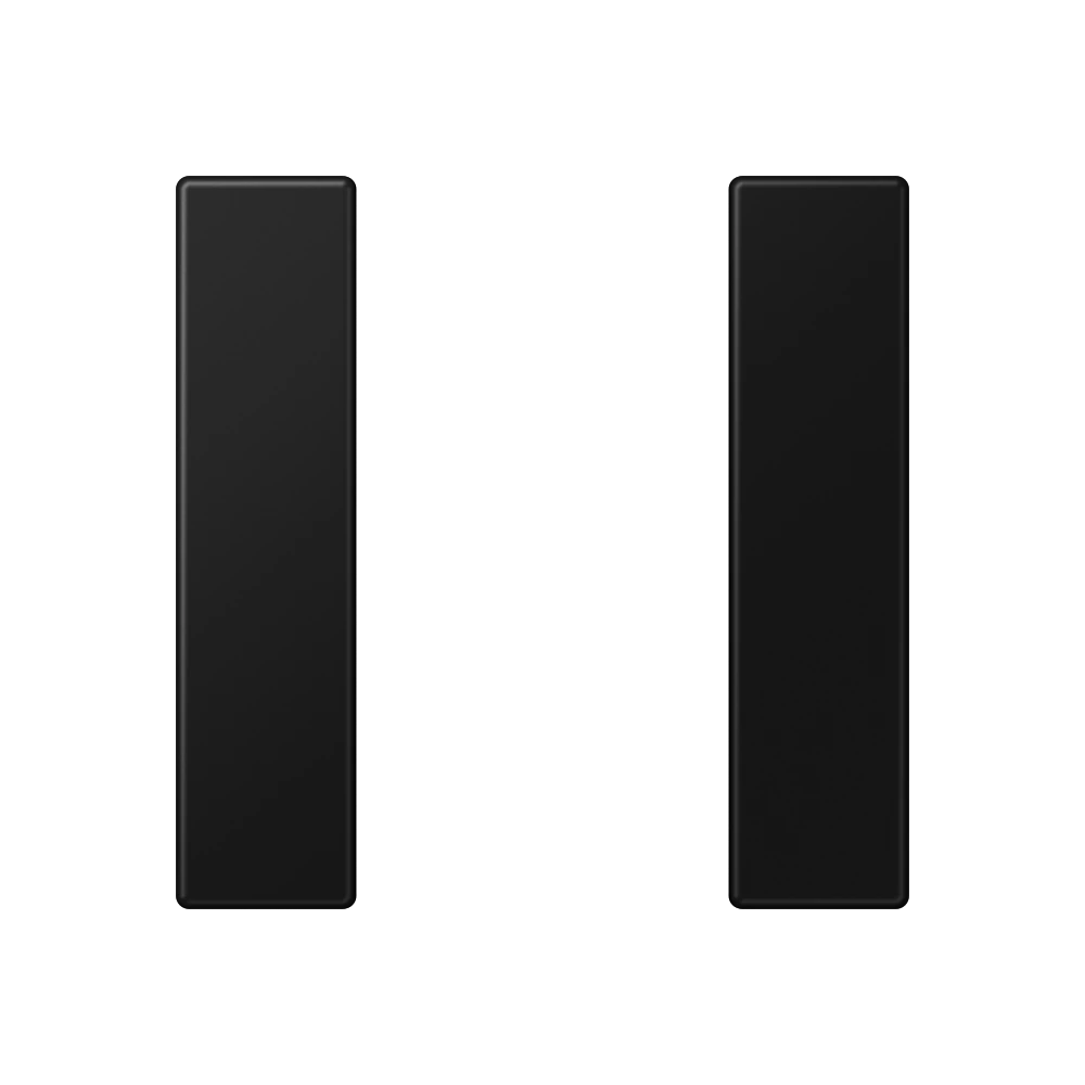 Cover kit 1-gang, complete — JUNG A 550, Matt Black, art. A501TSASWM