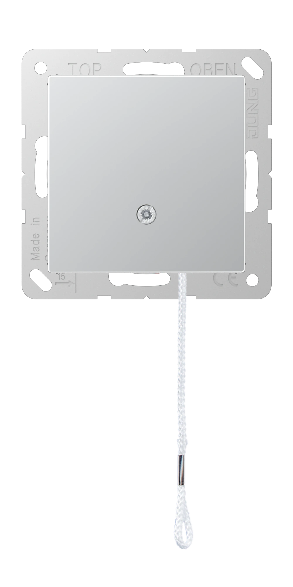 2-way pull cord switch — JUNG A 550, Aluminium, art. A506BFNUZAL