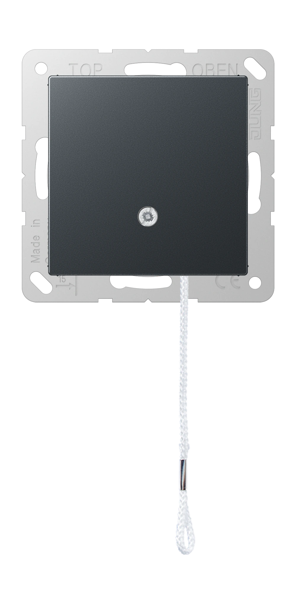 2-way pull cord switch — JUNG A 550, Matt Anthracite, art. A506BFNUZANM