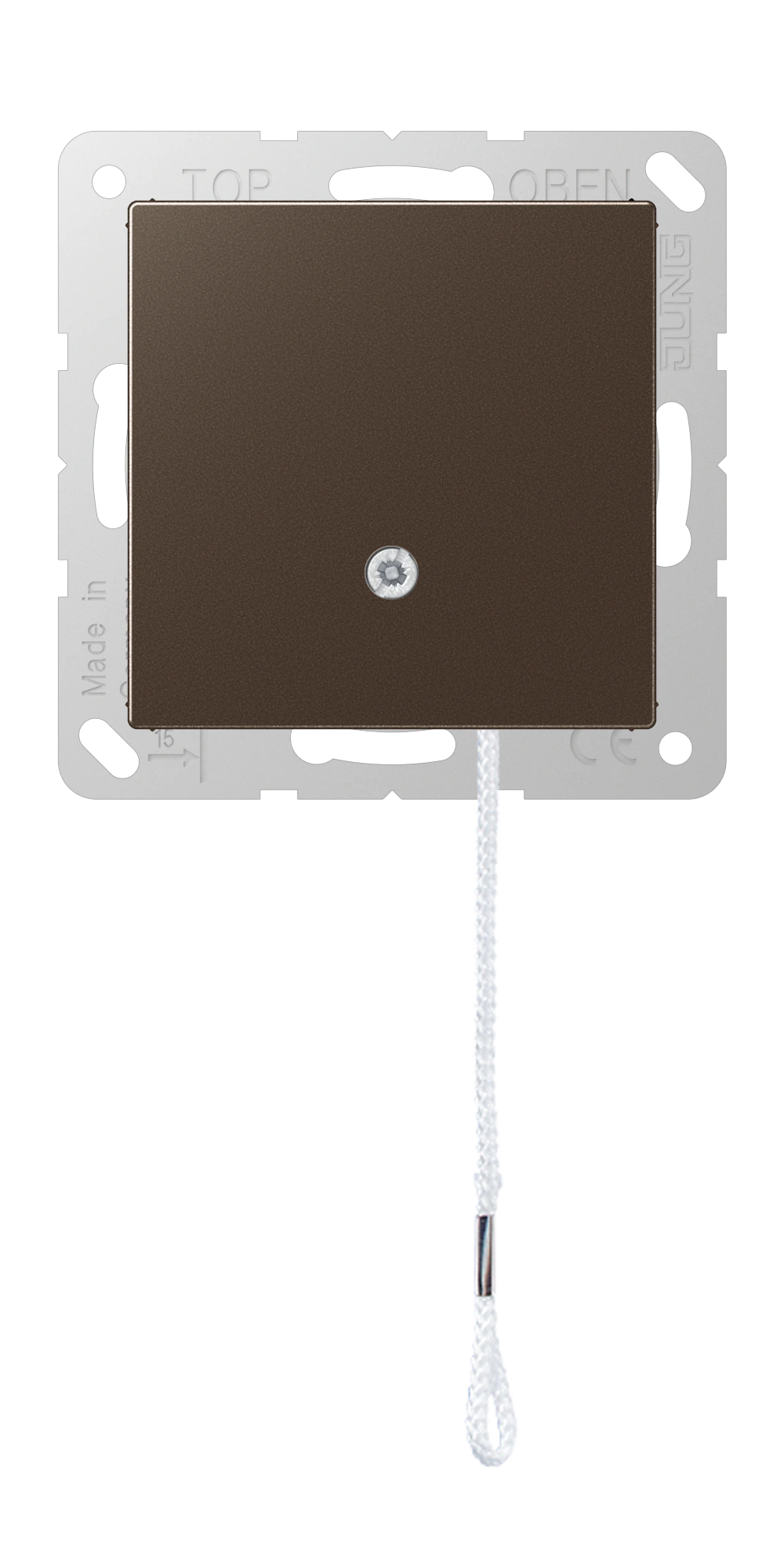 2-way pull cord switch — JUNG A 550, Mocha, art. A506BFNUZMO