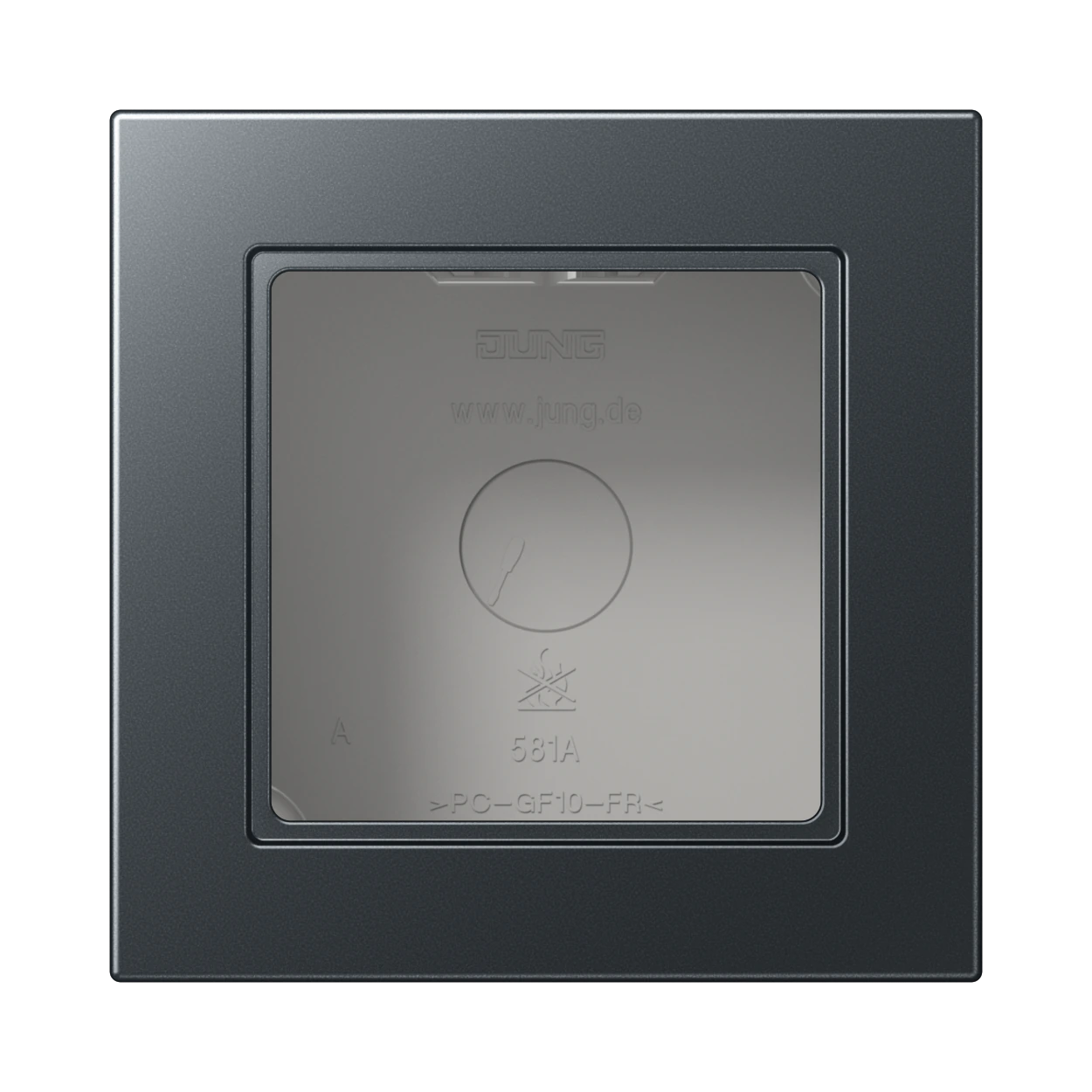 Surface cap, 1-gang — JUNG A 550, Matt Anthracite, art. A5581BFAANM
