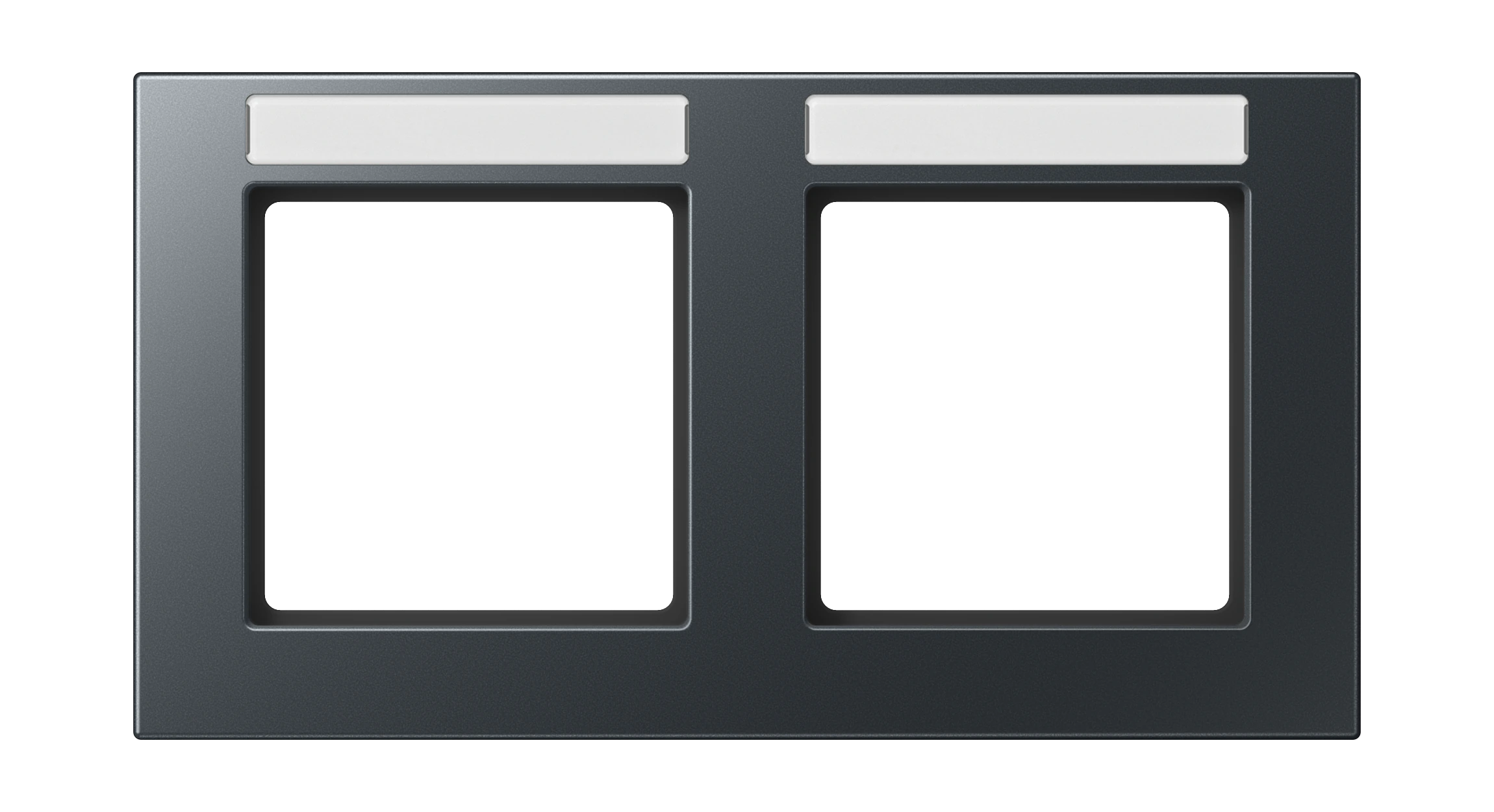 Frame with inscription field for horizontal installation — JUNG A 550, Matt Anthracite, art. A55820BFNAANM