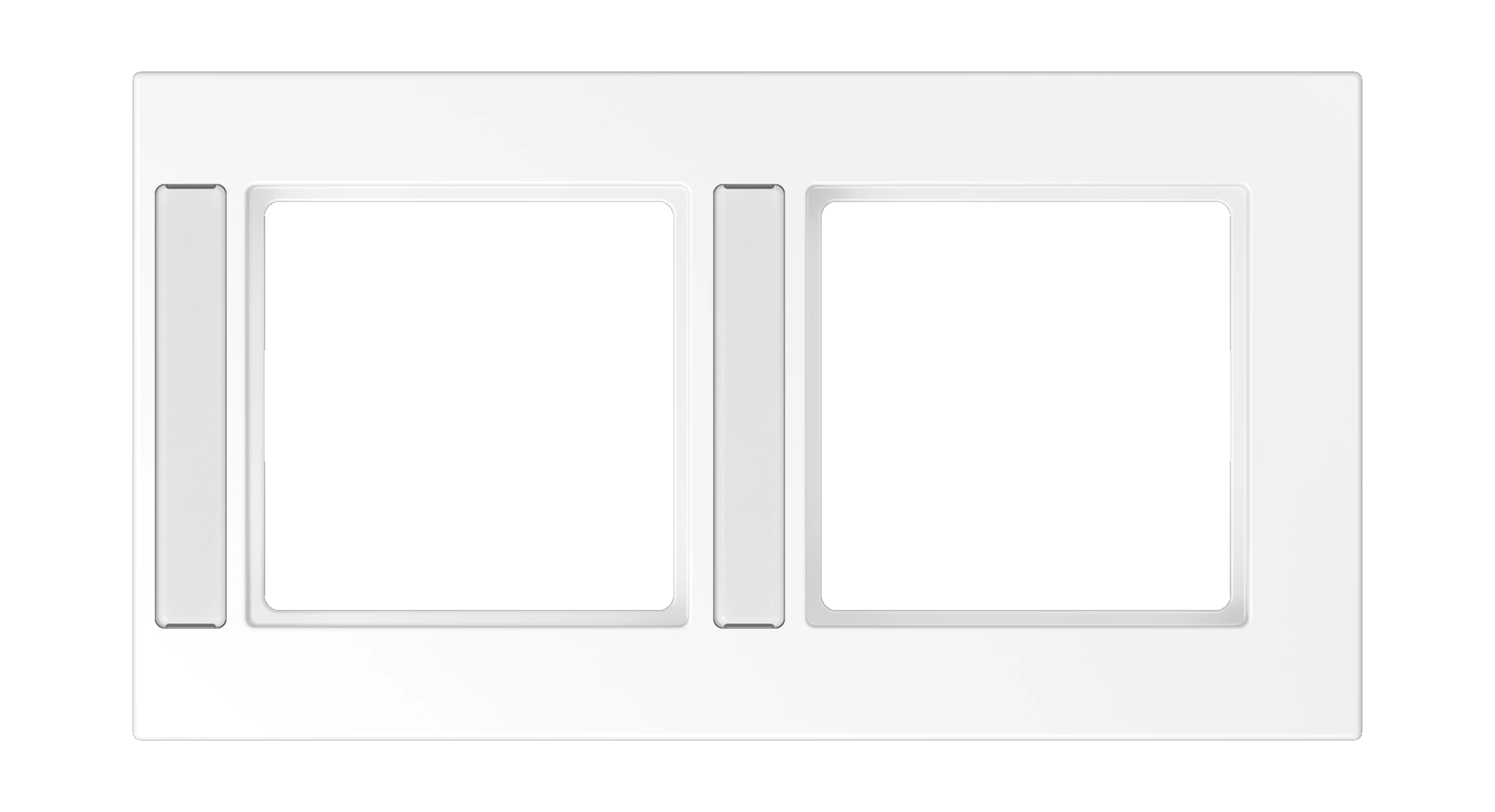 Frame with inscription field for vertical installation — JUNG A 550, Matt White, art. A5582BFNAWWM
