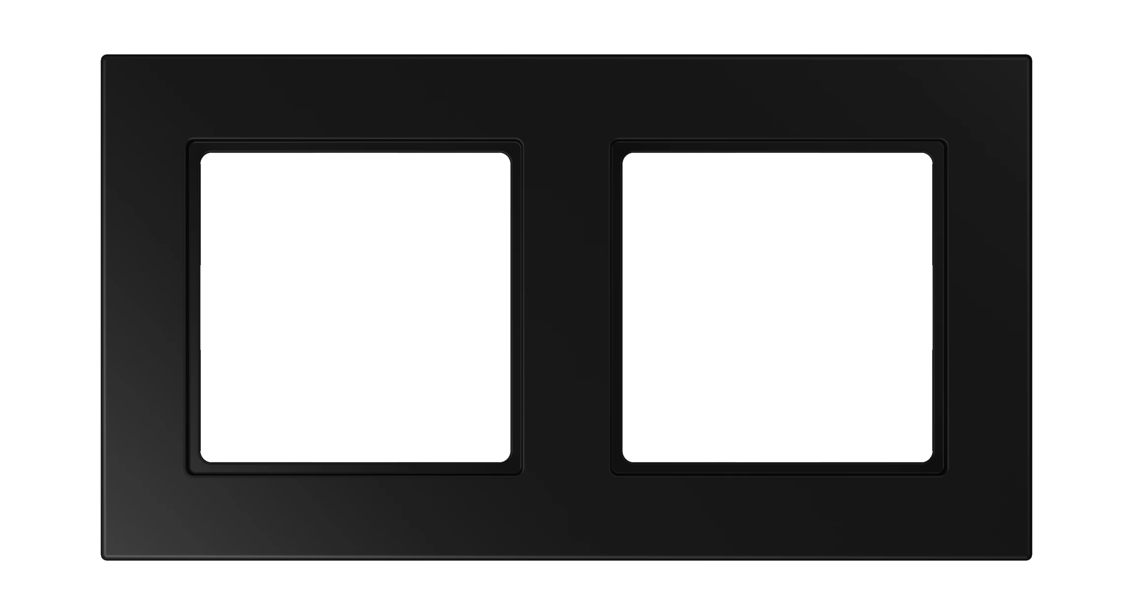 Frame for horizontal and vertical installation — JUNG A 550, Matt Black, art. A5582BFSWM