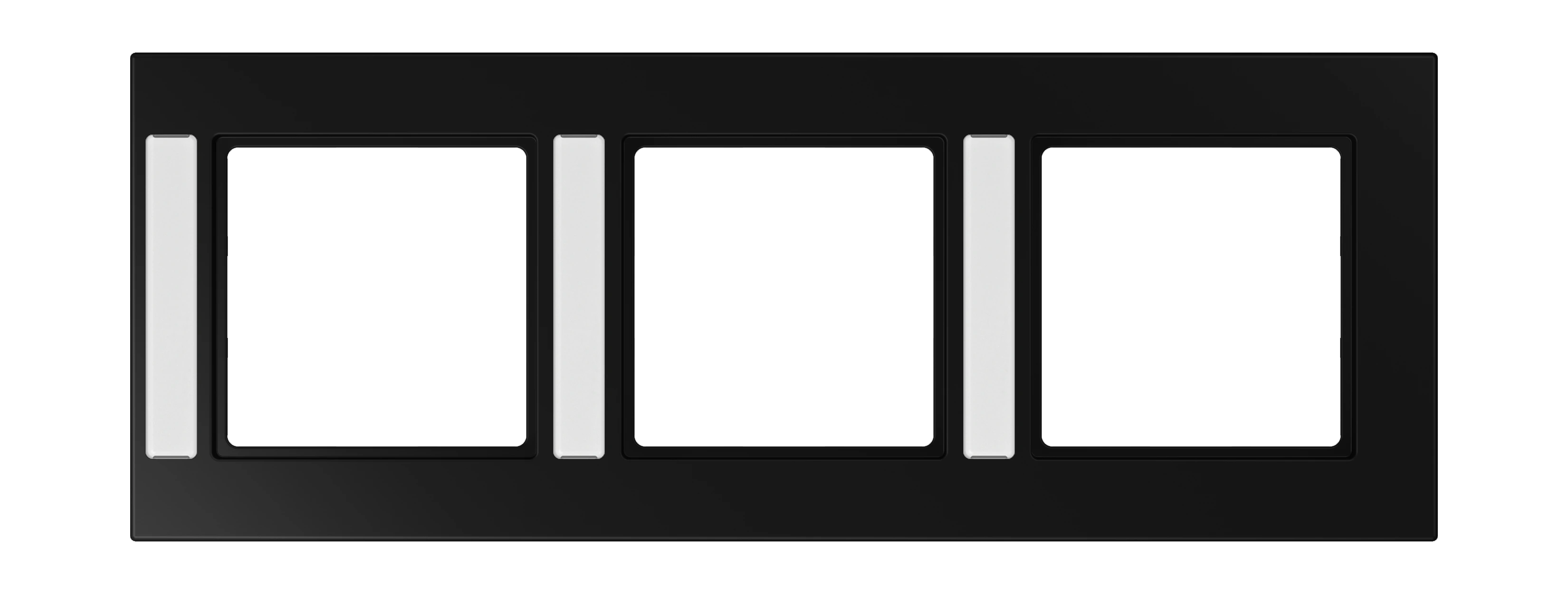Frame with inscription field for vertical installation — JUNG A 550, Matt Black, art. A5583BFNASWM