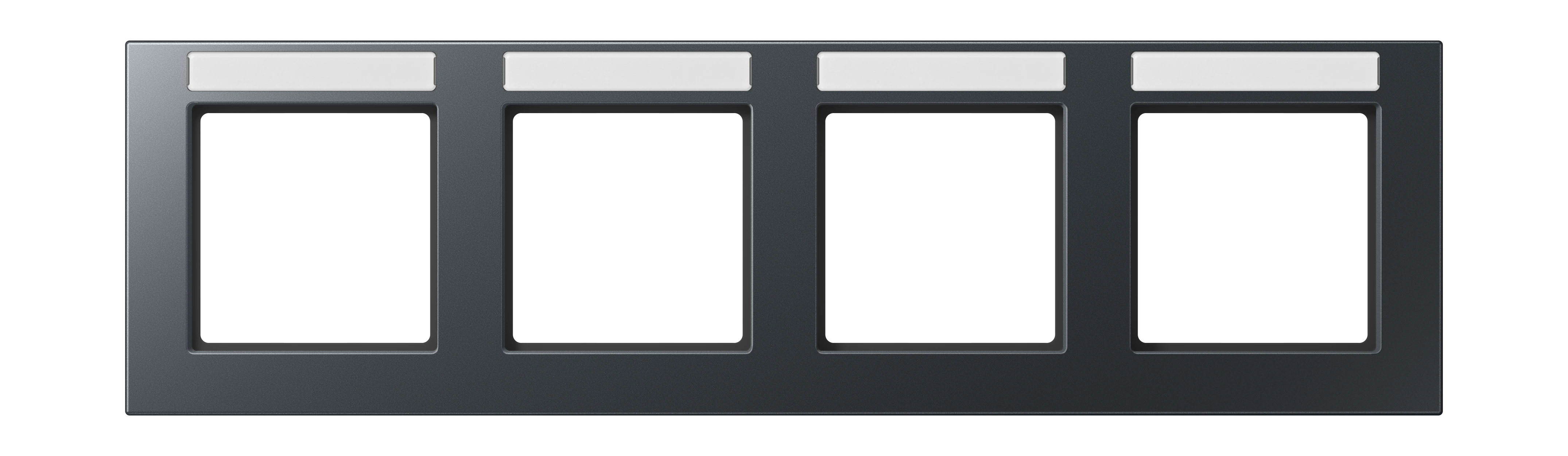 Frame with inscription field for horizontal installation — JUNG A 550, Matt Anthracite, art. A55840BFNAANM