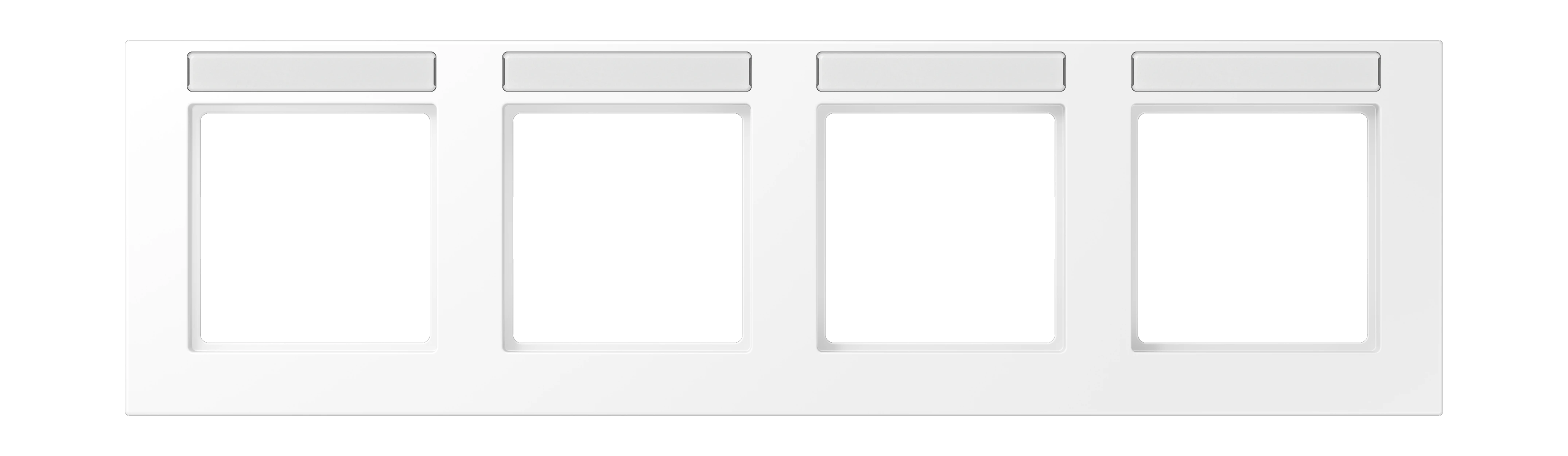 Frame with inscription field for horizontal installation — JUNG A 550, Matt White, art. A55840BFNAWWM