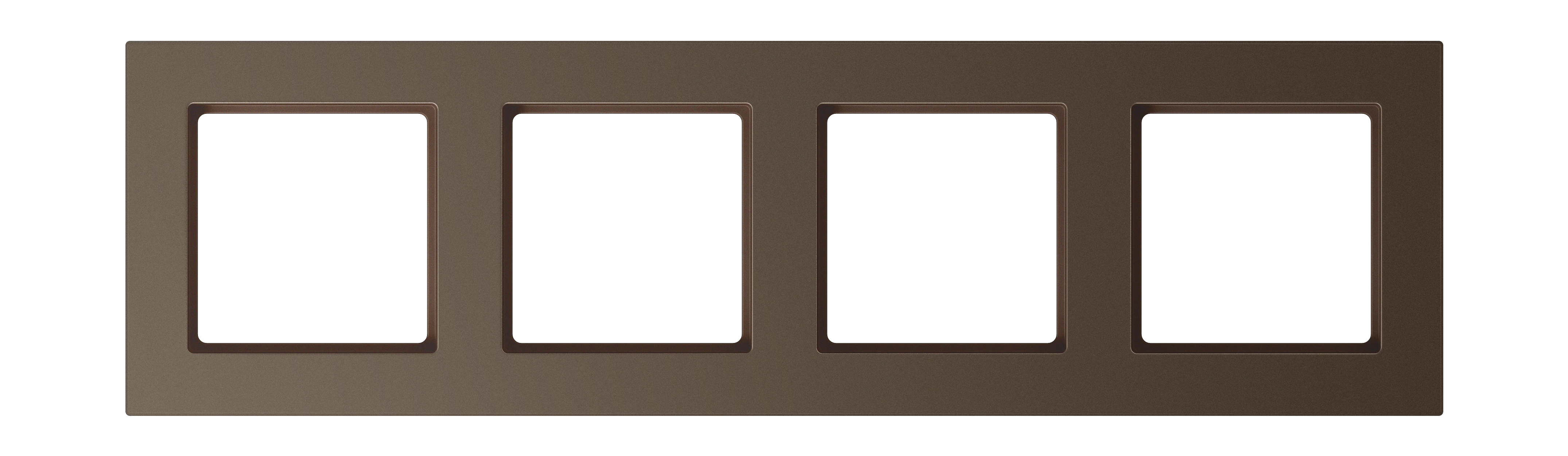 Frame for horizontal and vertical installation — JUNG A 550, Mocha, art. A5584BFMO