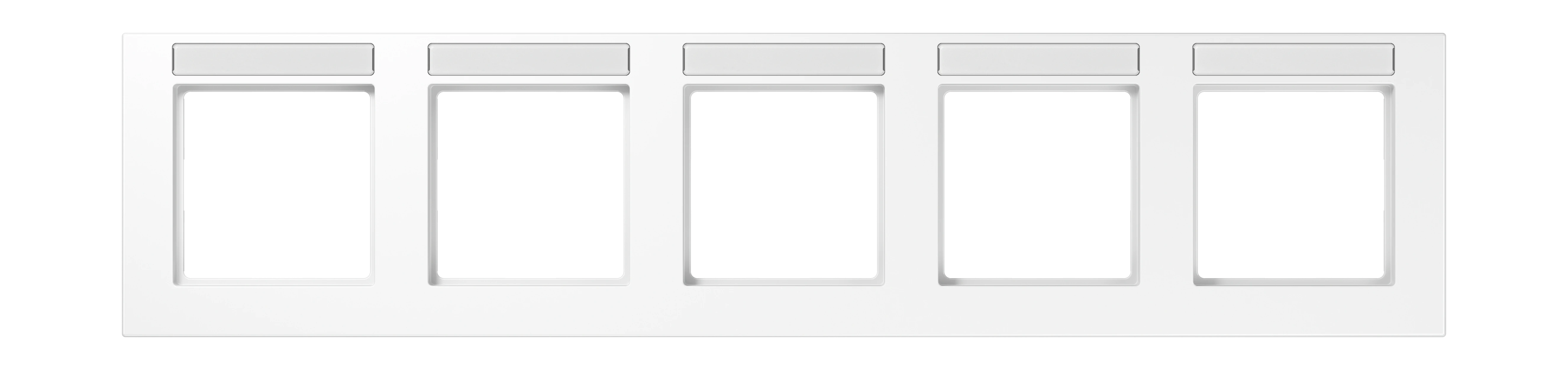 Frame with inscription field for horizontal installation — JUNG A 550, White, art. A55850BFNAWW