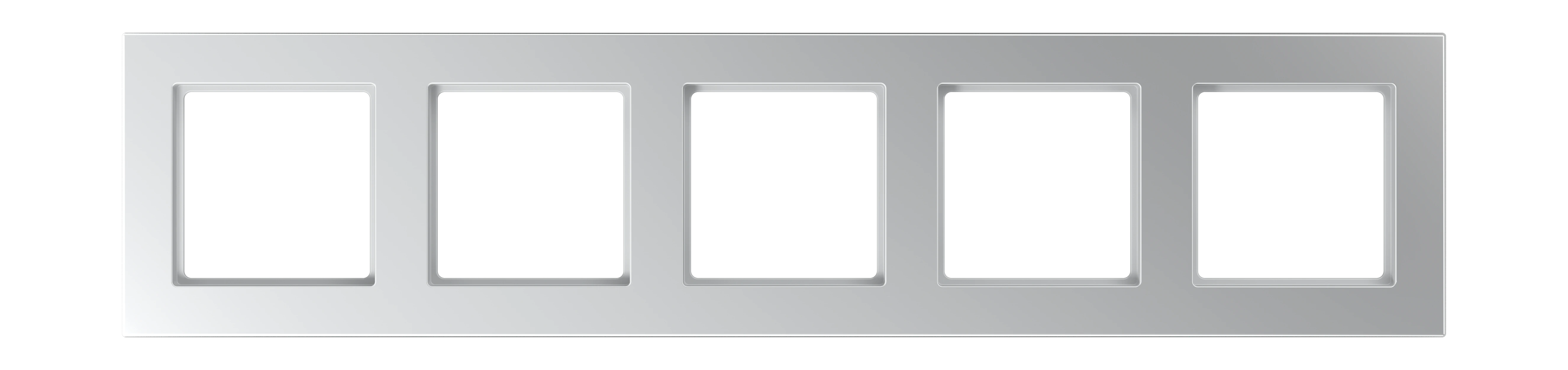 Frame for horizontal and vertical installation — JUNG A 550, Aluminium, art. A5585BFAL