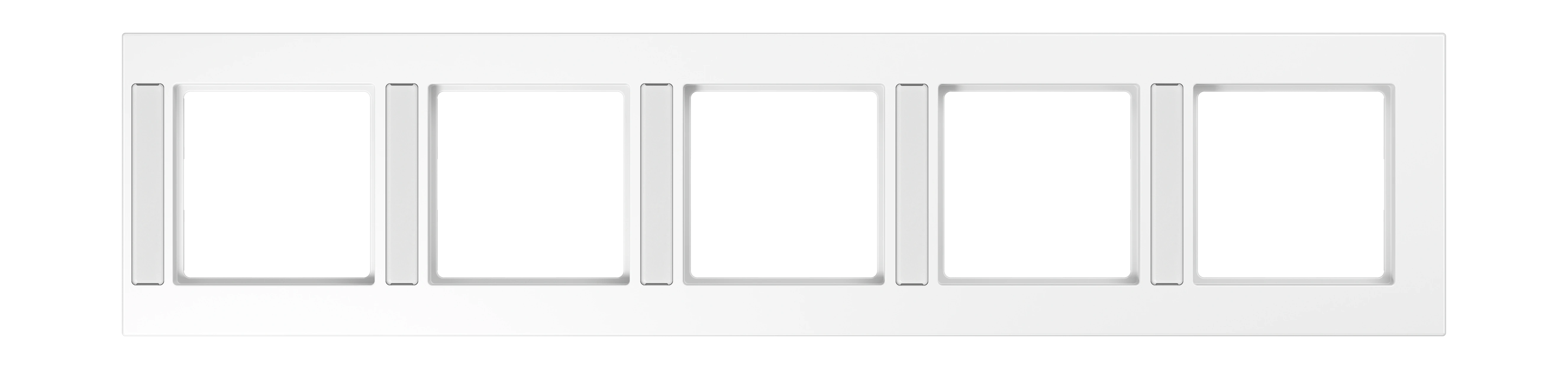Frame with inscription field for vertical installation — JUNG A 550, White, art. A5585BFNAWW