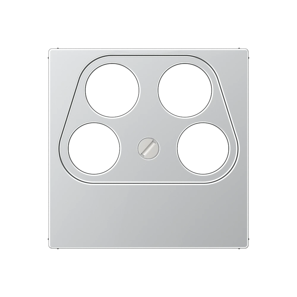 Centre plate for 4-hole SAT-TV socket (Axing) — JUNG A 550, Aluminium, art. A561-4SAT2AL