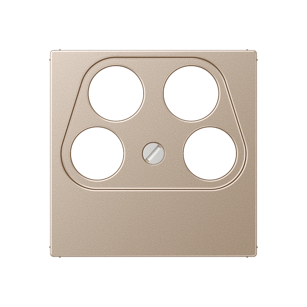 Centre plate for 4-hole SAT-TV socket (Axing) — JUNG A 550, Champagne, art. A561-4SAT2CH